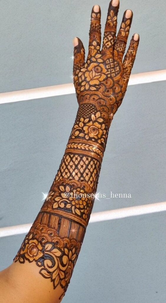 Bridal Mehndi Designs for Full Hands Front & Back