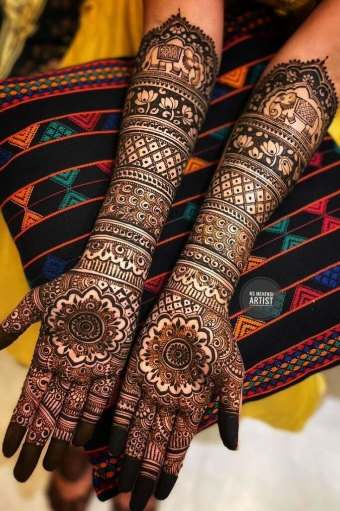 Modern Back Full Hand Bridal Mehndi Design​s