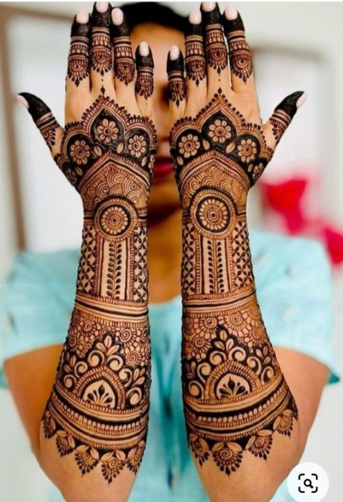 Arabic Back Full Hand Bridal Mehndi Designs