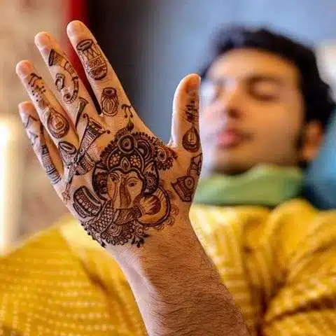 Mehndi Designs for Groom Hands