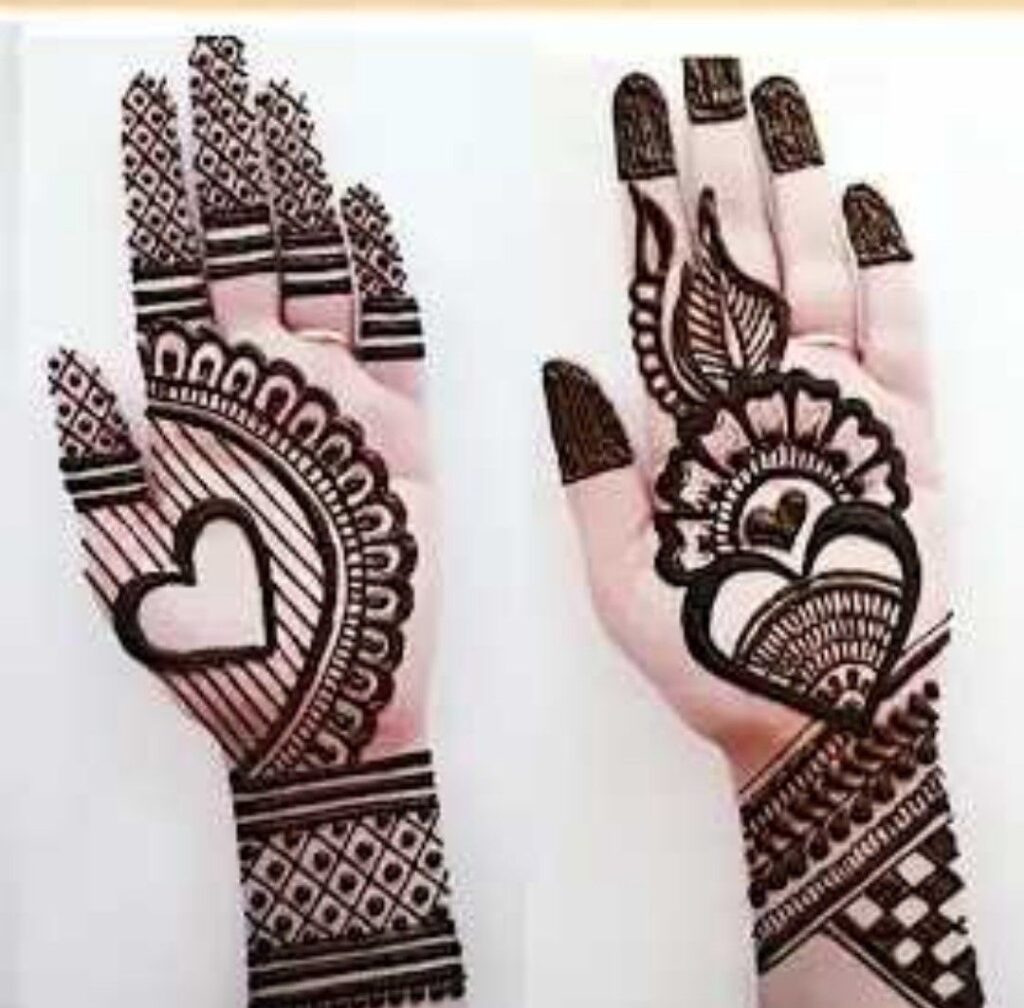 left hand back side mehndi design simple