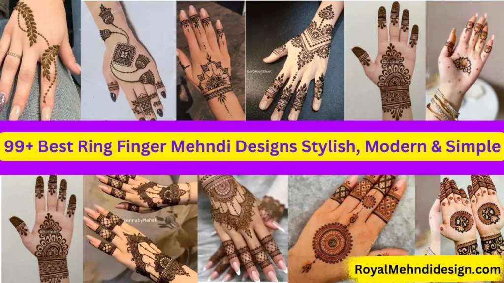 ring finger mehndi design