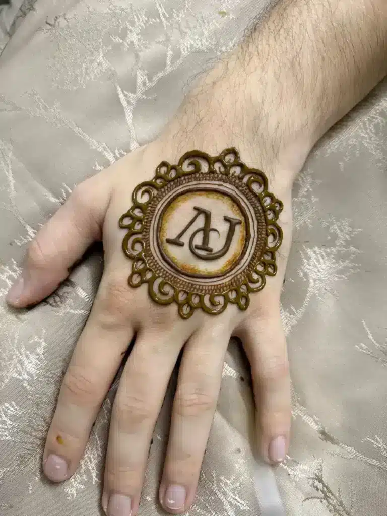 groom mehndi design simple