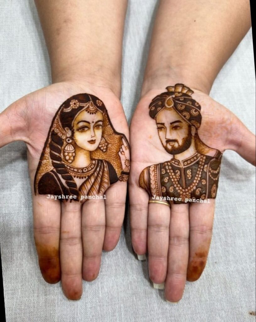 Groom Face Mehndi Design