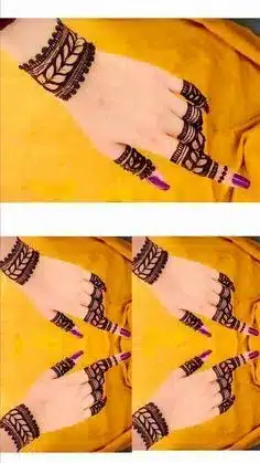 modern ring finger mehndi design