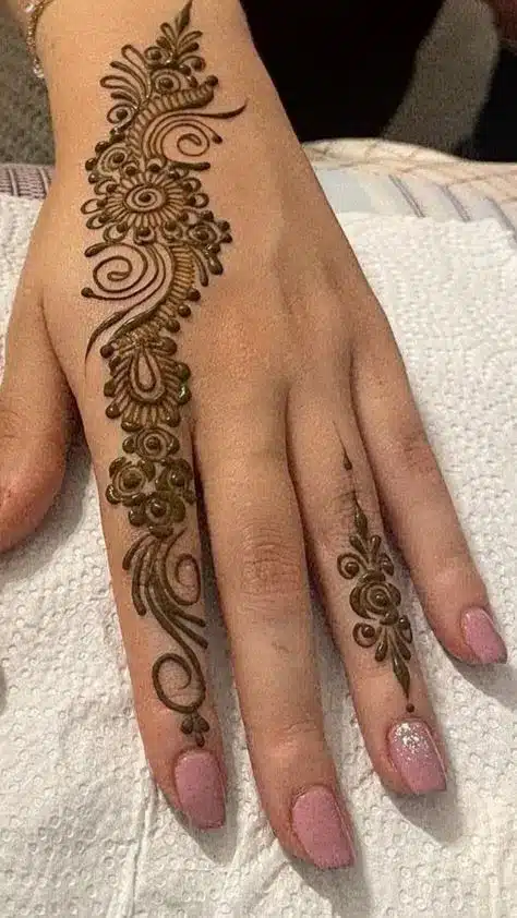 best ring finger mehndi design