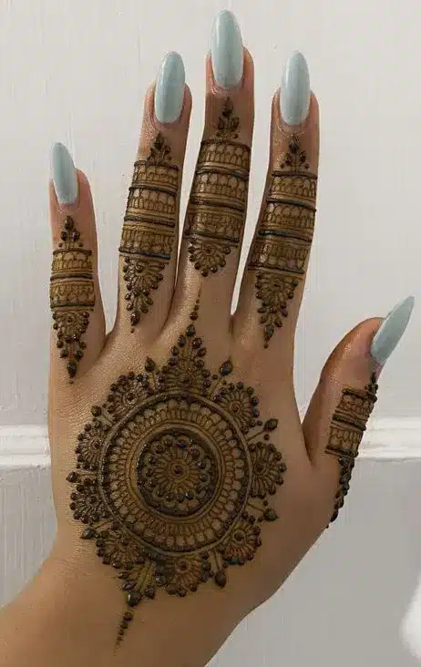 Ring Finger Mehndi Tattoo Design