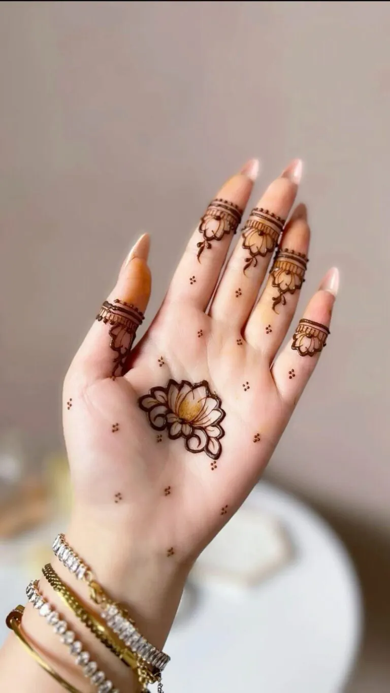 Simple Mehndi Designs for Kids Full Hand with Quick and Easy Designs