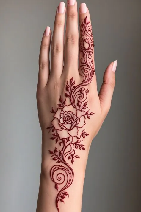 Arabic Simple Mehndi Designs for Kids with Finger Mehndi Art