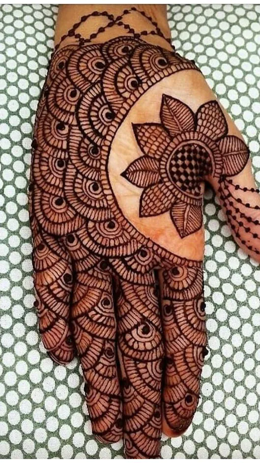 Simple Mehndi Designs for Kids Front Hand