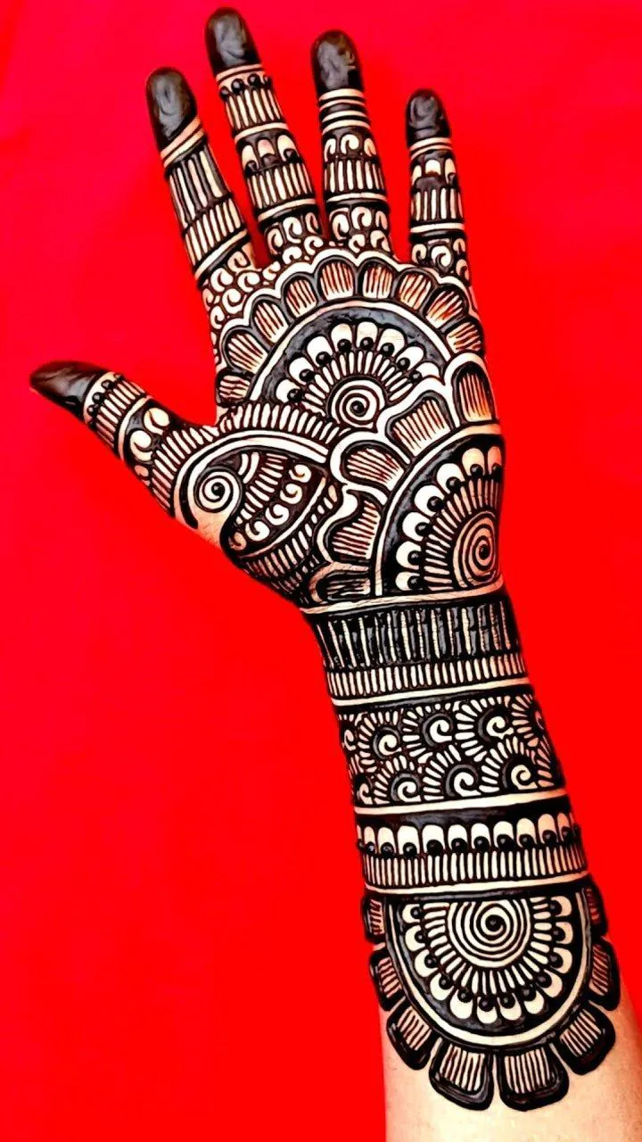 Soft and Easy Royal Front Hand Mehndi Design for Special Occasions