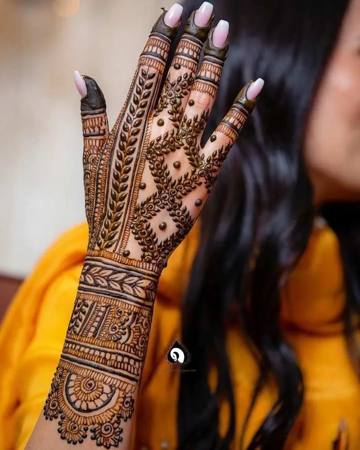 Royal Back Full Hand Bridal Mehndi Designs