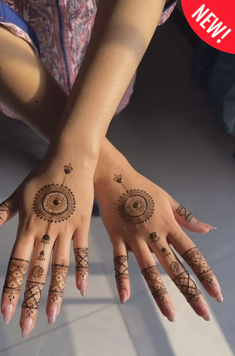 Modern Royal Front Hand Mehndi Designs for parties