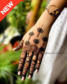 Simple and elegant Modern Royal Front Hand Mehndi Designs Arabic