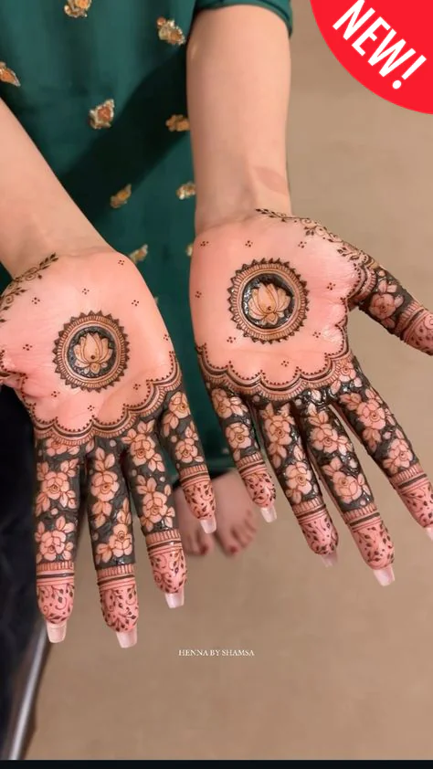 Modern Royal Front Hand Mehndi Designs Indian with fine lines