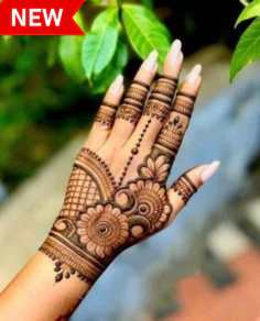 Trendy floral patterns in Trending Modern Royal Front Hand Mehndi