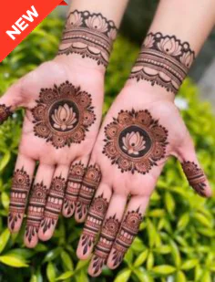 Royal Front Hand Mehndi Designs with fine curves