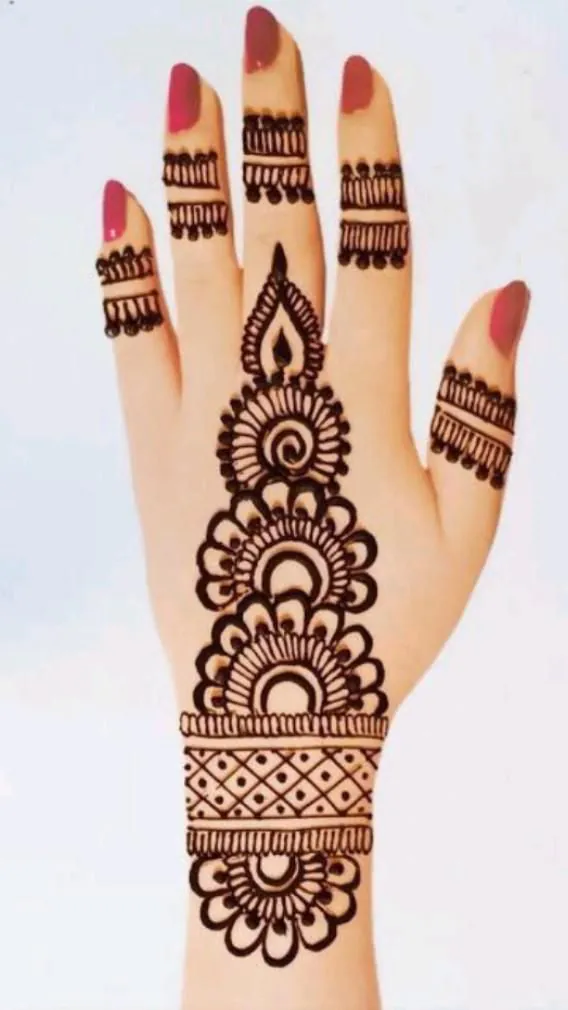 Simple Mehndi Designs for Kids Back Hand with Minimalist Touch
