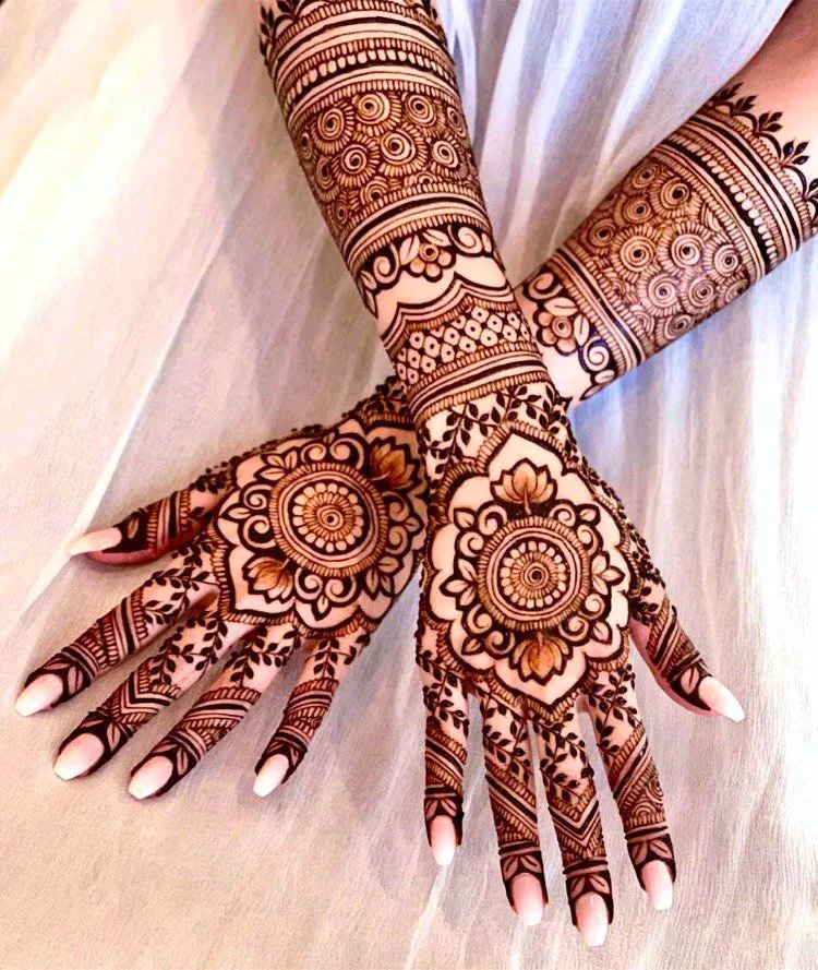 best Back Hand Bridal Mehndi Designs