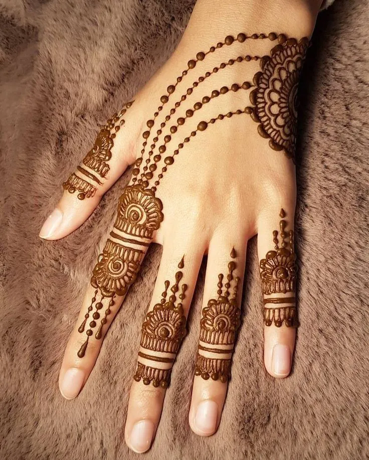 Simple Mehndi Designs for Kids with a Cute Cartoon-Inspired Look