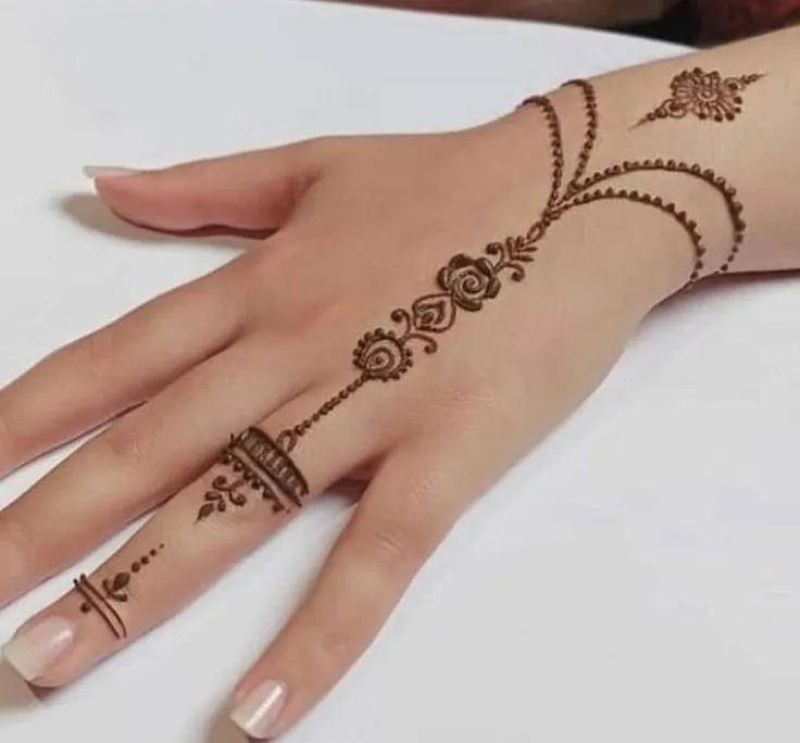 Simple Mehndi Designs for Kids with Small and Sweet Paisley Art