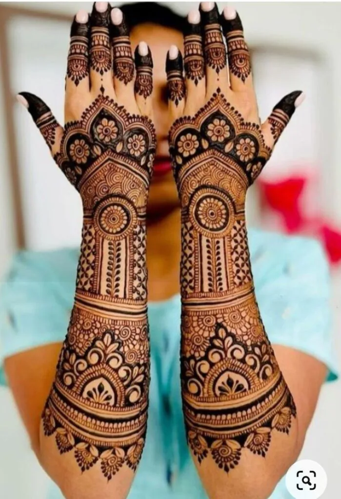 Arabic Back Full Hand Bridal Mehndi Designs