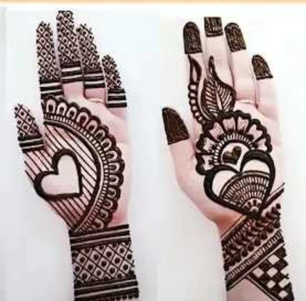 left hand back side mehndi design simple