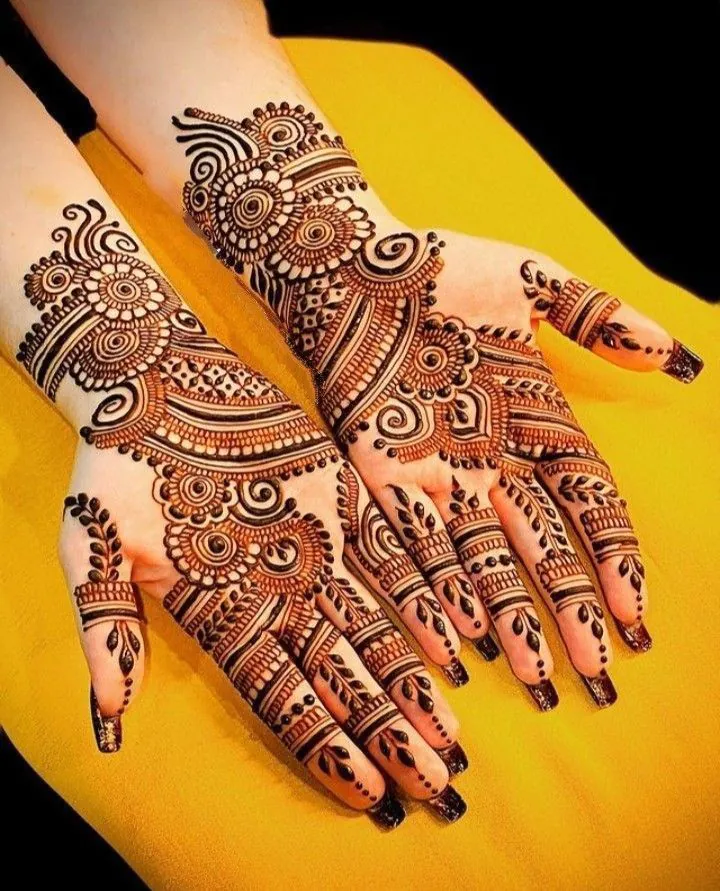 mehndi designs for karwa chauth easy