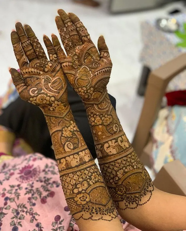 stylish arabic mehndi designs for full hands