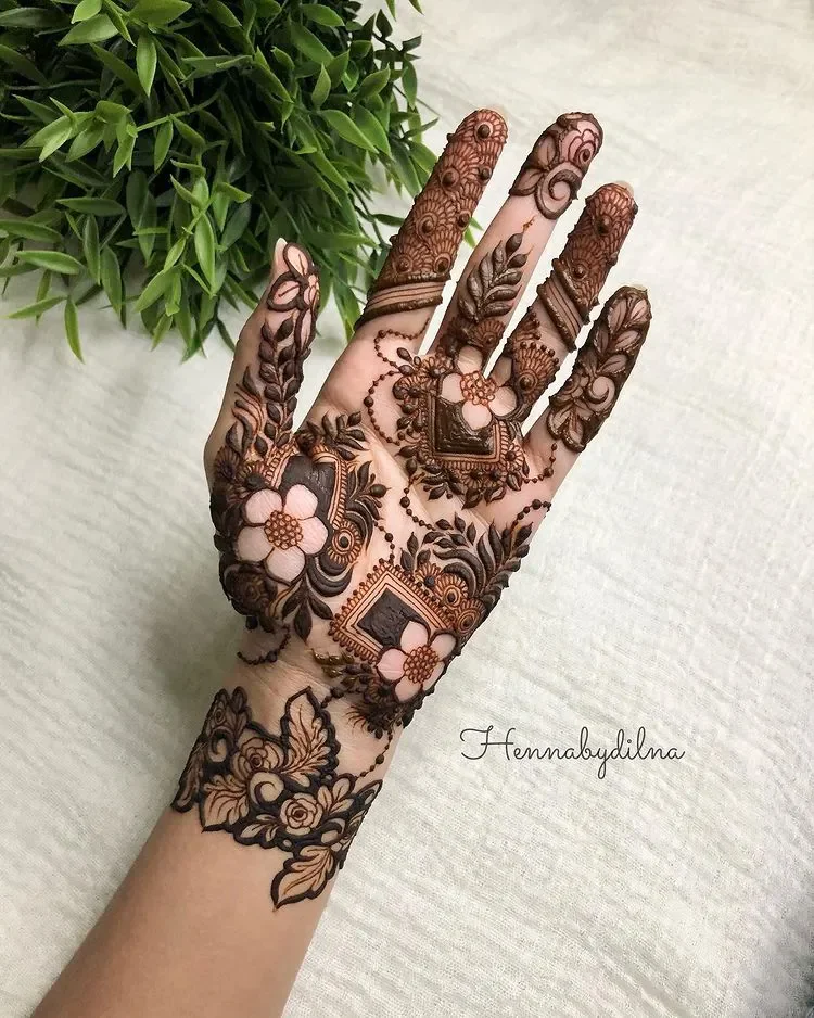 arabic mehndi simple designs for full hands