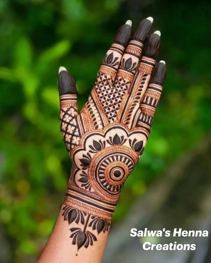left front hand mehndi design
