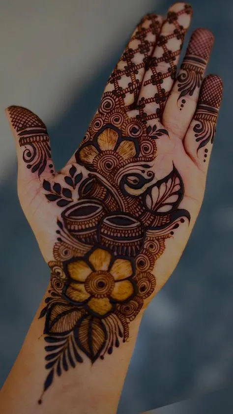 arabic mehndi design left hand