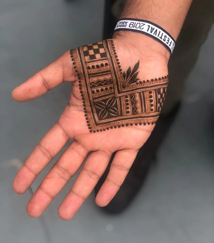 Groom Wedding Mehndi Design simple