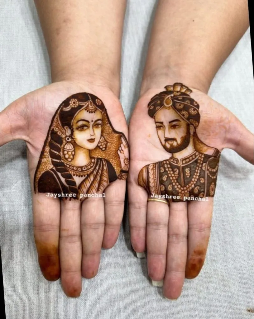 Groom Face Mehndi Design