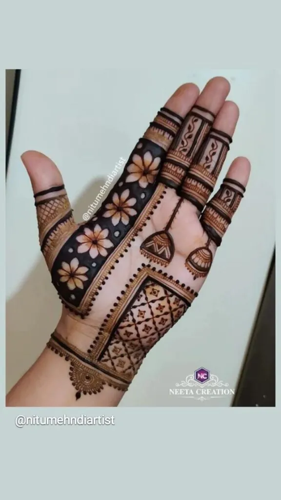 mehndi designs for karwa chauth easy