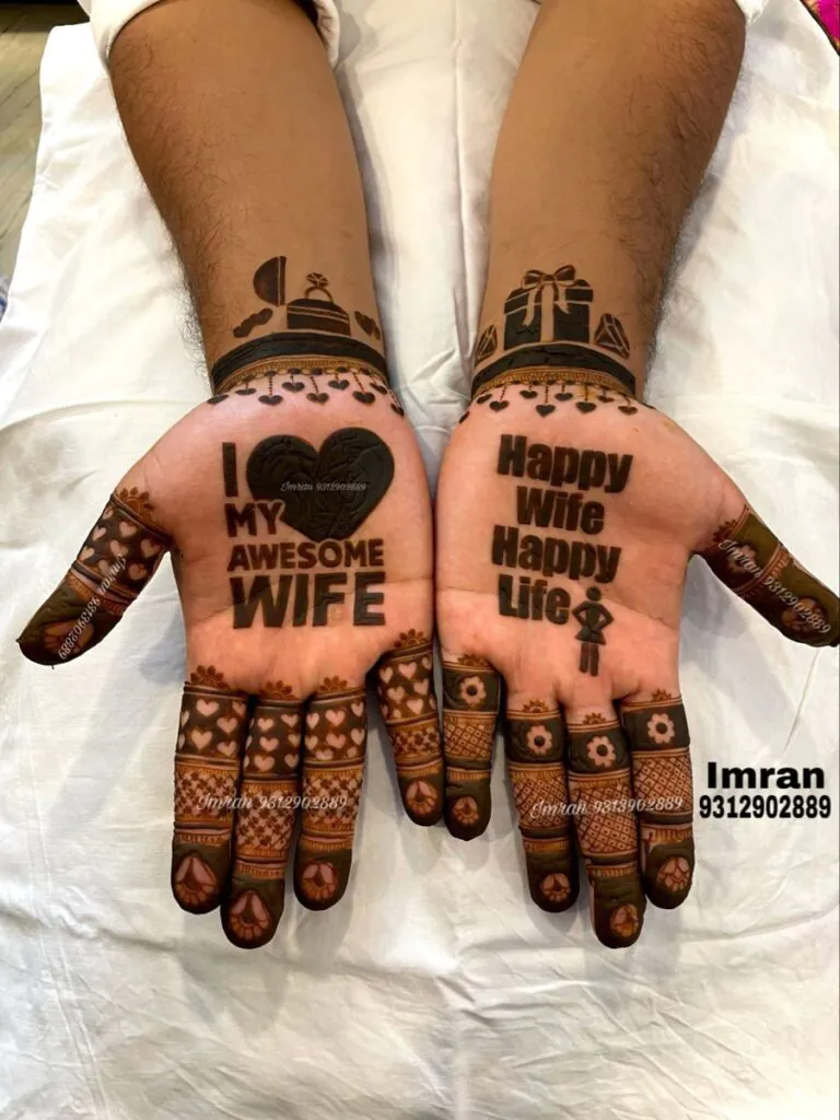 Groom Wedding Mehndi Design