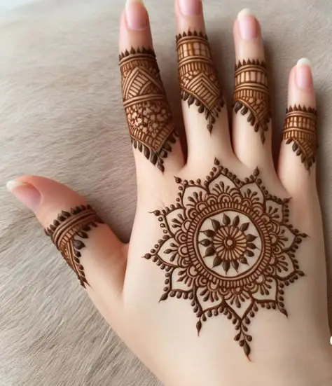 Royal Ring Finger Mehndi Designs