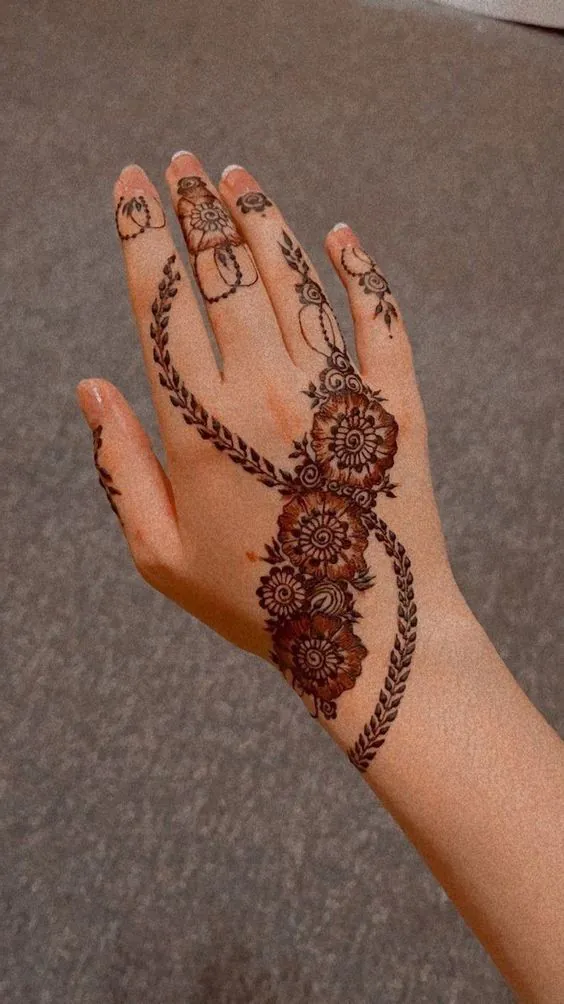 Easy Ring Finger Mehndi Designs