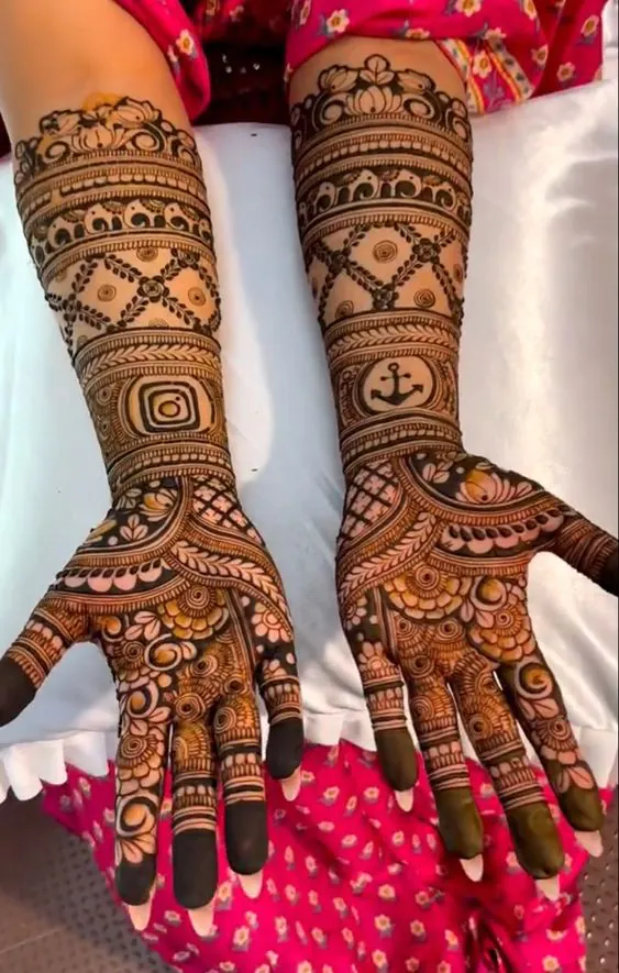 modern Bengali mehndi design