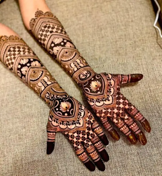 modern Bengali mehndi design