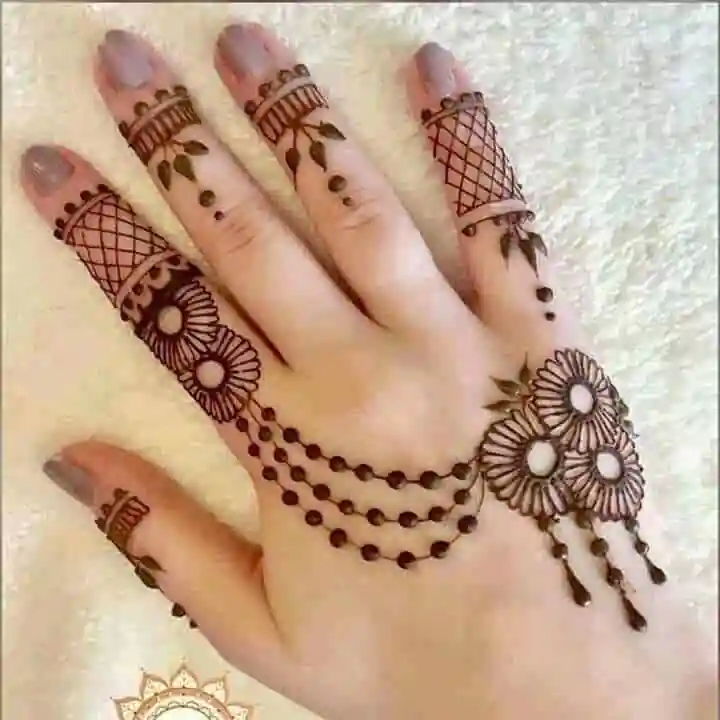 Simple Mehndi Designs for Kids with Cute Floral Patterns