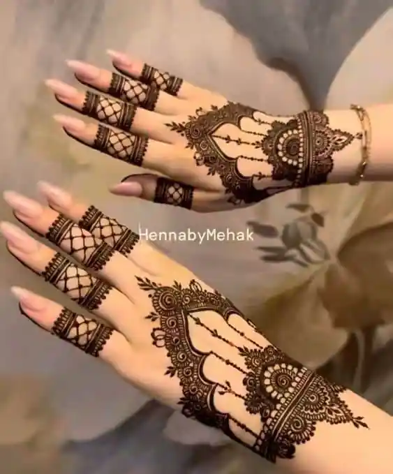 Engagement Ring Finger Mehndi Designs